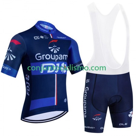 Conjunto Maillot + Culotte Corto con tirantes Fdj Groupama 2024